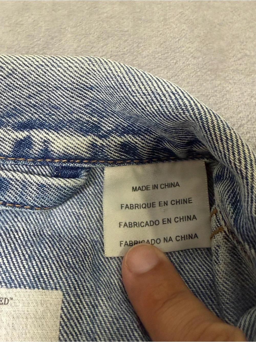 Levi's Altered Denim Patchwork Trucker Jacket Type III Size Medium Blue